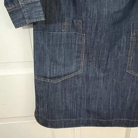 Joe Fresh Denim Chambray Dress Women’s XS Contemporary Minimalist Casual Modest - Picture 7 of 15
